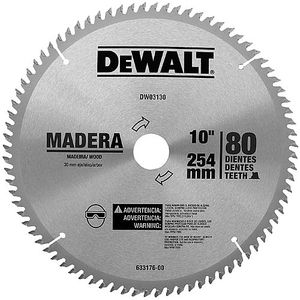 Disco de Serra 250x30x80Z E/D para Madeira DW03130 DeWalt