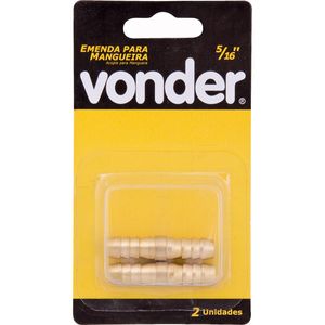 Emenda 1/4 x 1/4" para Mangueira 02 Peças