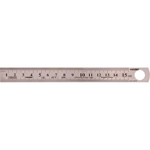 Escala Métrica de Aço Inox 150mm Vonder