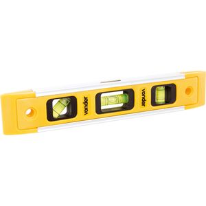 Nível Plástico 09 pol. (228mm) 03 Bolhas com Base Magnética Vonder