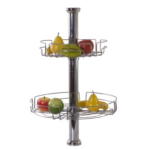 Fruteira Giratória 8525 02 Cestos Haste 01pol. 350/450x1000x450mm Cromado Jomer