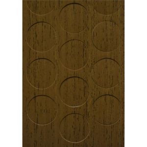 Tapa Furo Adesivo PVC 12mm Cerejeira Cartela 40 unidades