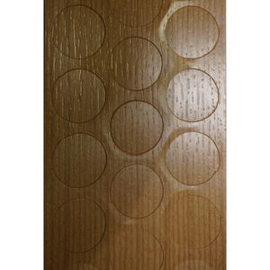 Tapa Furo Adesivo PVC 12mm Cerezo Leon Cartela 40 unidades