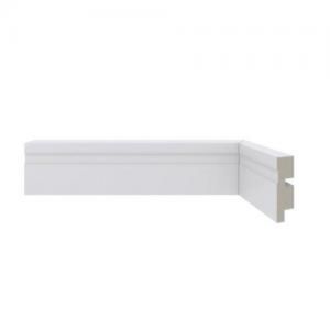 Rodapé 455 RP/BR Branco de Poliestireno com 50mm de Altura Barra 2.400mm Santa Luzia