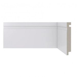 Rodapé 457 RP/BR Branco de Poliestireno com 100mm de Altura Barra 2.400mm Santa Luzia