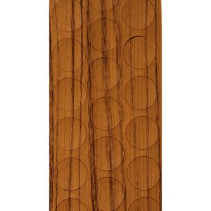 Tapa Furo Adesivo PVC 12mm Ébano Natural Arauco Cartela 40 unidades
