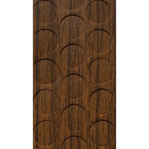 Tapa Furo Adesivo PVC 12mm Imbuia Jade Cartela 40 unidades