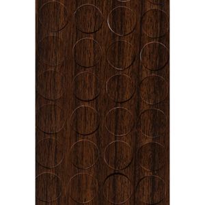 Tapa Furo Adesivo PVC 12mm Poro Imbuia Nova Arauco Cartela 40 Unidades