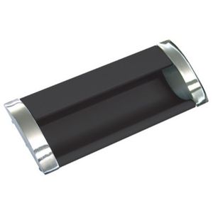 Puxador de Embutir 530 192mm Cromado/Preto Renna