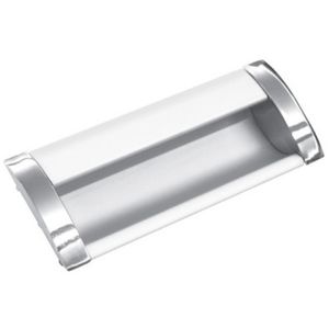 Puxador de Embutir 540 224mm Cromado/Branco Renna