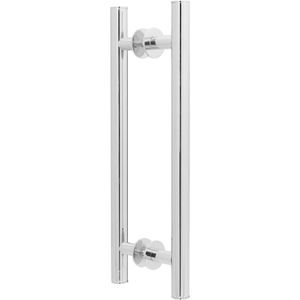 Puxador Alça Dupla para Porta de Passagem 291 600mm Escovado Pauma
