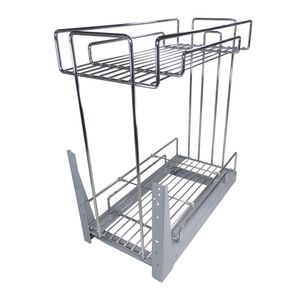 Mini Despensa R1 Deslizante 8679 Fixação na Base 235x495x460mm Cromada Jomer