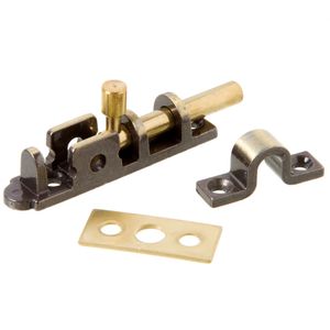 Trinco Universal Zamac 60mm Latonado Oxidado União Mundial