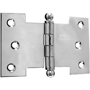 Dobradiça Palmela 4 pol. (100mm) Aço 02 unidades Acabamento Acetinado União Mundial