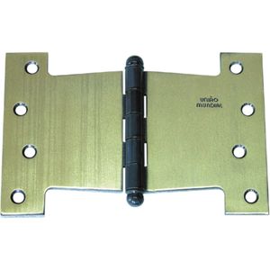 Dobradiça Palmela 4 x 6 pol. (100 x 150mm) Aço 02 unidades Acabamento Oxidado União Mundial