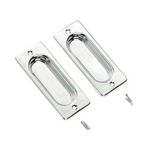 Concha Pequena de Embutir 90 x 30mm para Portas e Janelas Acabamento Cromado União Mundial