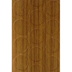Tapa Furo Adesivo PVC 12mm Freijó Dourado Cartela 40 unidades
