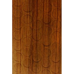 Tapa Furo Adesivo PVC 12mm Poro Louro Freijó Arauco Cartela 40 Unidades