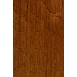 Tapa Furo Adesivo PVC 12mm Noce Athena Cartela 40 unidades