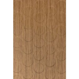 Tapa Furo Adesivo PVC 12mm Nature Noce Naturale Arauco Cartela 40 Unidades