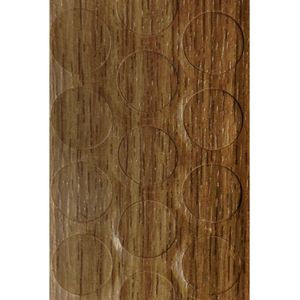 Tapa Furo Adesivo PVC 12mm Noce Verona Cartela 40 unidades