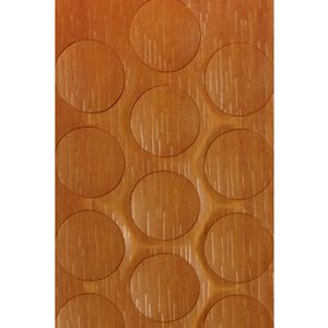 Tapa Furo Adesivo PVC 12mm Nogal Teramo Arauco Cartela 40 unidades