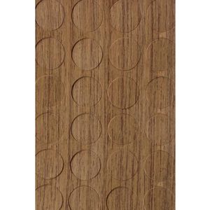 Tapa Furo Adesivo PVC 12mm Prisma Nogueira Cadiz Duratex Cartela 40 Unidades