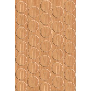 Tapa Furo Adesivo PVC 12mm Nogueira Duratex Cartela 40 unidades