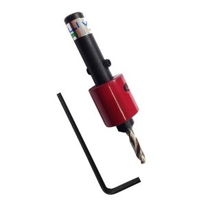 Escareador Cônico para Madeira 3,0x08mm Regulável Haste 07mm Metali