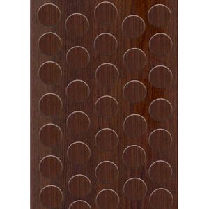 Tapa Furo Adesivo PVC 12mm Poro Castanho Arauco Cartela 40 Unidades