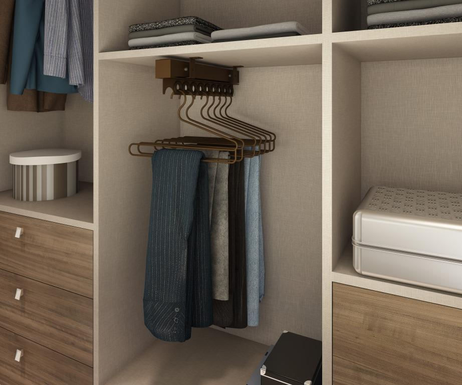 Cabide Duplo 6180 430x185x07mm Marrom Masutti Copat