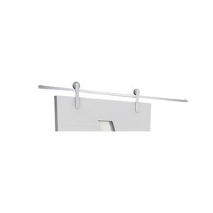 Kit Aparente para Porta de Correr 2 m Alumínio Polido 01 Porta (50 Kg)