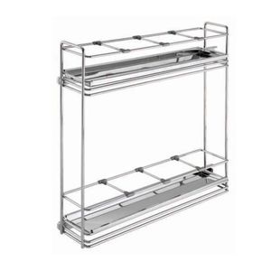 Porta Latas Duplo 4410 de Fixação Lateral 115x495x480mm Inox Masutti Copat
