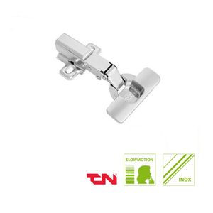 Dobradiça 35mm 110º Curva TN Inox Slow com Calço Slide-On Amortecedor FGVTN