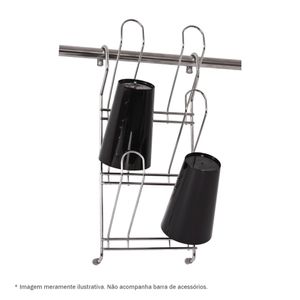 Porta Copos Aéreo 3032 para 06 Copos 145x310x135mm Inox Jomer