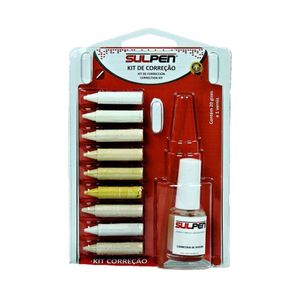 Kit Correção para MDF com 20 Gizes e Verniz
