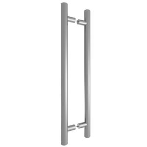 Puxador Alça Dupla para Porta de Passagem 3240 Cromo Escovado 500mm Mital