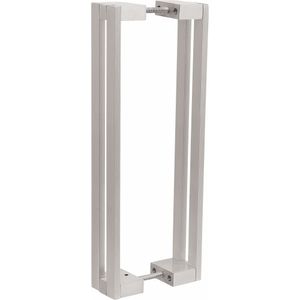 Puxador Alça Dupla para Porta de Passagem 3014 900mm Cromo Escovado Mital