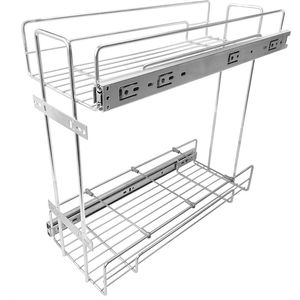 Porta Latas Duplo 8667 R1 200 Fixação Lateral 200x425x450mm Cromado Jomer