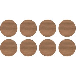 Tapa Furo Adesivo PVC 12mm Essencial Noce Amêndoa Duratex Cartela 40 Unidades