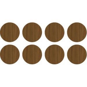Tapa Furo Adesivo PVC 12mm Design Nogueira Caiena Duratex Cartela 40 Unidades