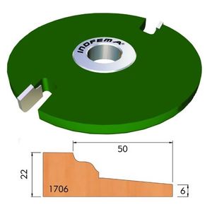 Fresa Almofada Ø 170 mm x 22 mm x Furo 30 mm - 02Z Widea 170601
