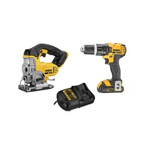 Combo Furadeira Parafusadeira de Impacto 1/2 pol. (13mm) DCD785 + Serra Tico-Tico DCS331 DCK244M1-BR 110V DeWalt