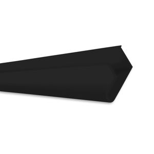 Perfil de PVC para MDF Canaletado 2.750mm 01 Aba Preto