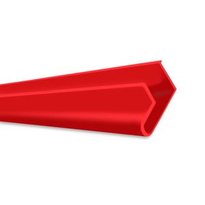 Perfil de PVC para MDF Canaletado 2.750mm 01 Aba Vermelho