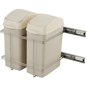 Lixeira Dupla 5009 Deslizante 17,6l 280x345x340mm Masutti Copat