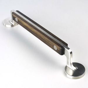 Puxador Manico Di Coltello Wood 160mm Niquel Escovado Zen Design