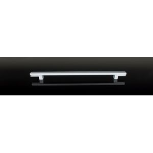 Puxador Alça Dupla para Porta de Passagem Living 800mm Inox Polido Zen Design