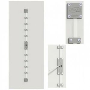 Desempenador Embutido para Portas de Madeira/MDF Modelo 900 Cinza com 02 unidades Base Componentes