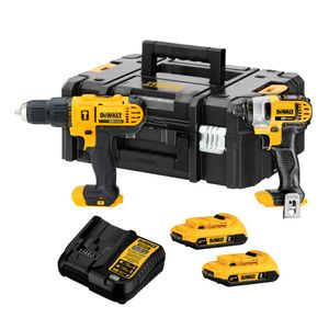 Combo Furadeira Parafusadeira de Impacto 20V Máx DCK222D2T-BR Bivolt DeWalt